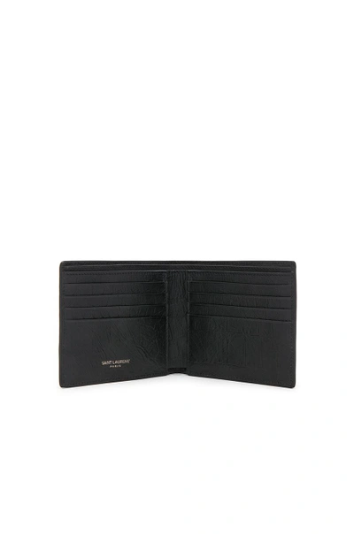 Shop Gucci Croc Embossed Billfold Wallet In Black