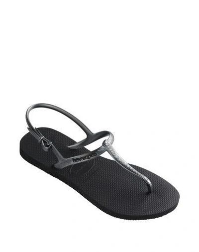 Shop Havaianas Flip Flops In Black