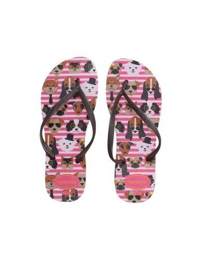 Shop Havaianas Toe Strap Sandals In Dark Brown