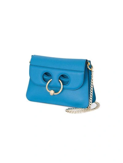 Shop Jw Anderson Blue Pierce Mini Leather Cross Body Bag