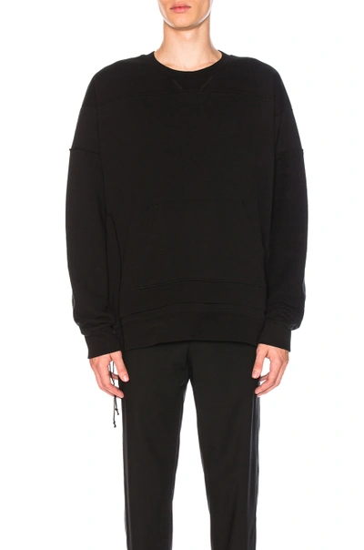 Shop Maison Margiela Cotton Crew Neck Sweatshirt In Black