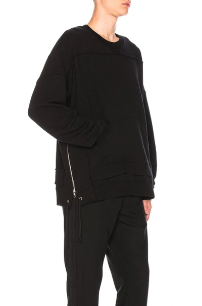 Shop Maison Margiela Cotton Crew Neck Sweatshirt In Black