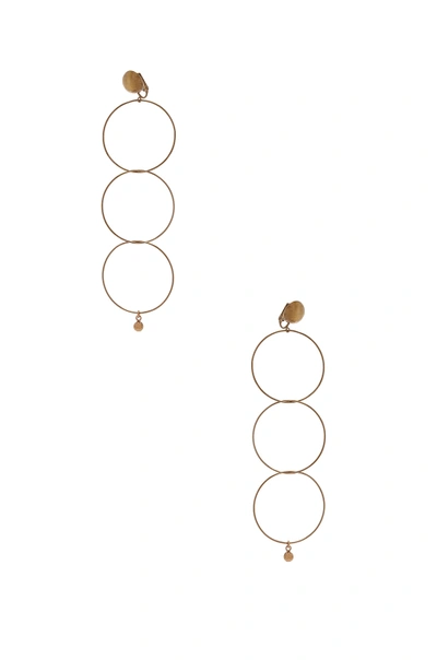 Shop Stella Mccartney Brass Drop Earrings In Old Rose Gold