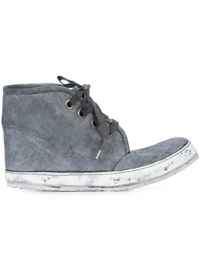 Shop A Diciannoveventitre Distressed Hi-tops In Grey