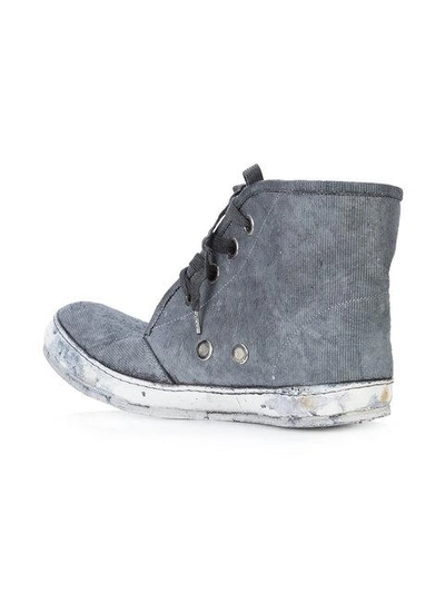 Shop A Diciannoveventitre Distressed Hi-tops In Grey