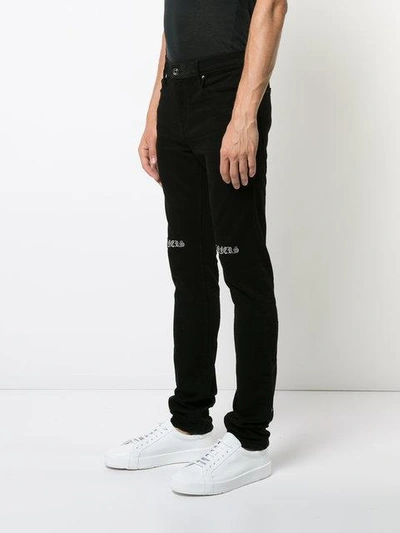 Rta Knee Embroidered Jeans