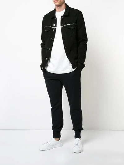 Shop Rta Zip Detail Jacket In Black