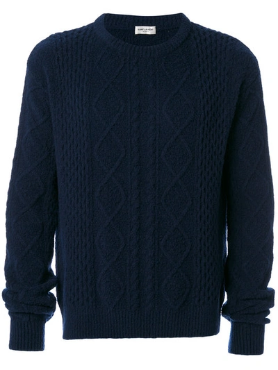 Saint Laurent Knitted Jumper - Blue