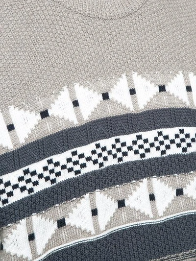 Shop Maison Margiela Geometric Knit Sweater