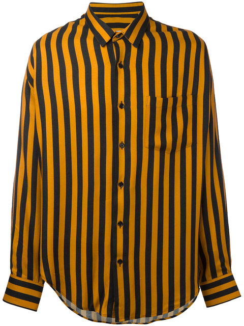 yellow black striped top