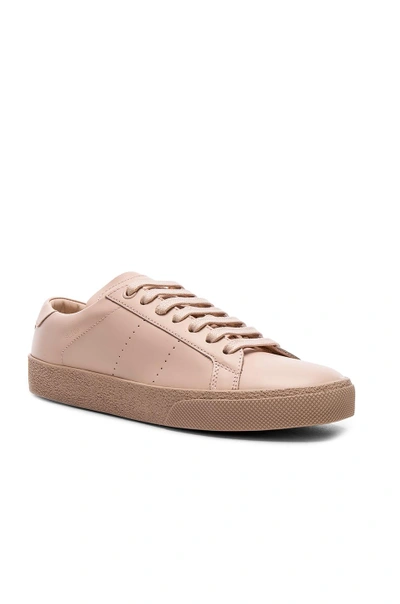 Shop Saint Laurent Leather Court Classic Sneakers In Pink