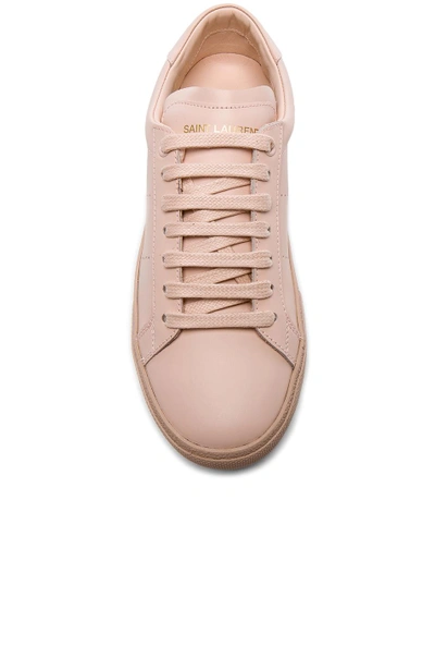 Shop Saint Laurent Leather Court Classic Sneakers In Pink