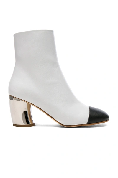Shop Proenza Schouler Silver Heel Boots In White