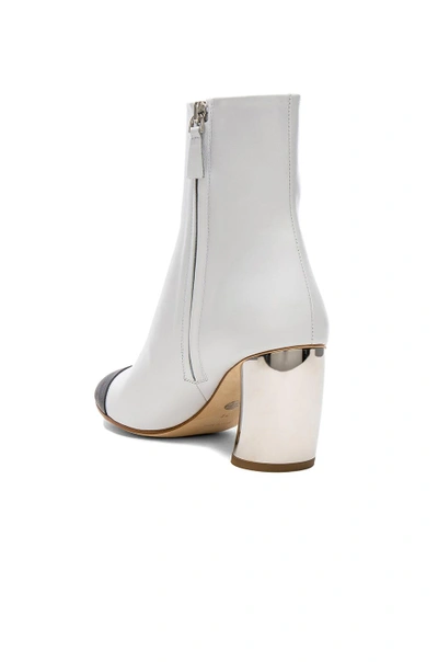 Shop Proenza Schouler Silver Heel Boots In White