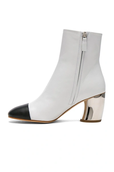 Shop Proenza Schouler Silver Heel Boots In White