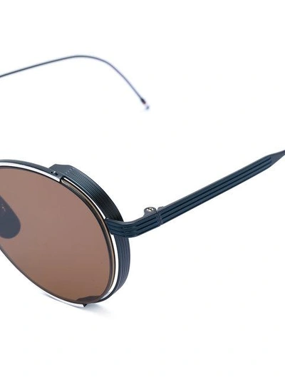 Shop Thom Browne Round Frame Sunglasses