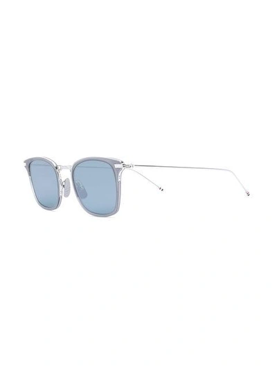 Shop Thom Browne Butterfly Frame Sunglasses In Metallic