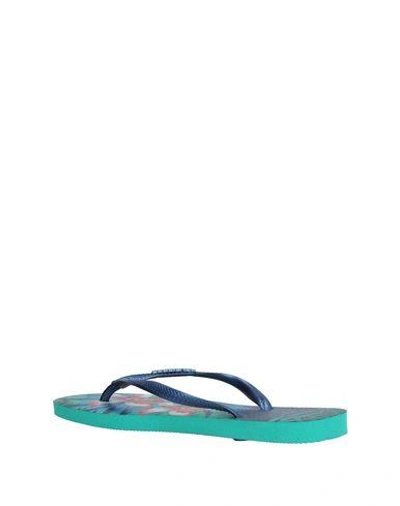 Shop Havaianas Toe Strap Sandals In Slate Blue