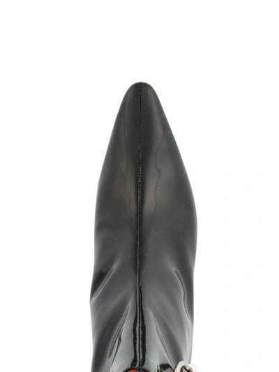 Shop Dorateymur Black Patent Leather Barbarella 80 Boots