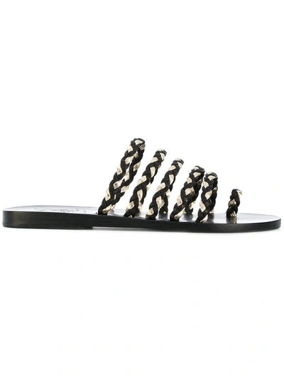 Ancient Greek Sandals Niki 编织拖鞋 In Black