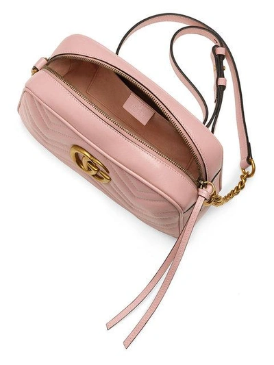Shop Gucci Gg Marmont Matelassé Shoulder Bag - Pink