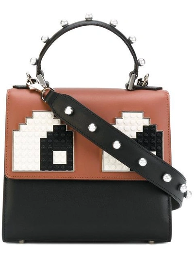 Shop Les Petits Joueurs - Pixel Eyes Patched Tote