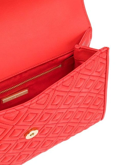 Shop Tory Burch Quilted Flap Shoulder Bag In Red