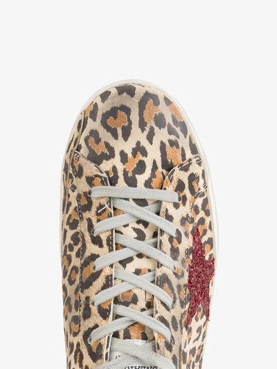 Shop Golden Goose Deluxe Brand Leopard Superstar Sneakers In Beige