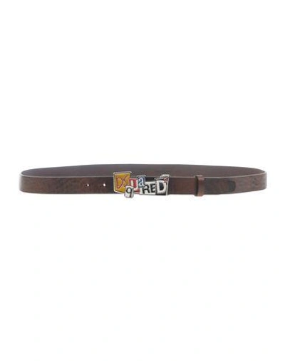 Shop Dsquared2 Leather Belt In Dark Brown