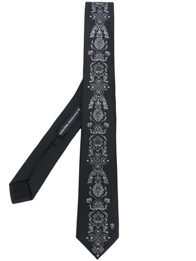 Alexander Mcqueen Embroidered Tie