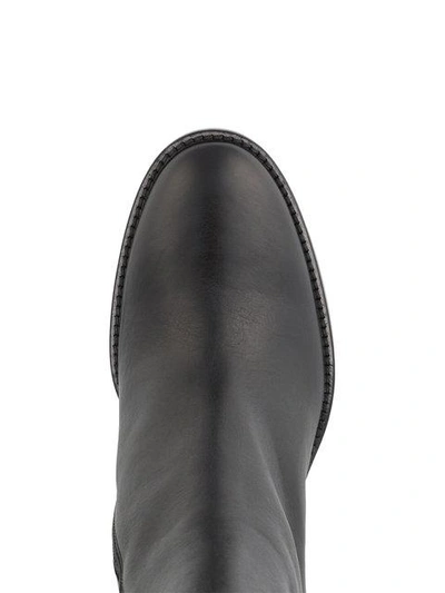 Shop Ann Demeulemeester Black Leather 90 Ankle Boots