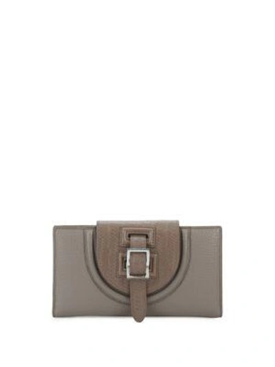 Meli Melo Halo Leather Wallet In Grey