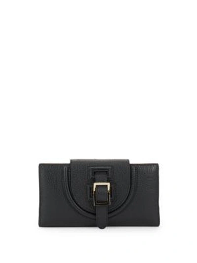 Meli Melo Halo Textured Leather Wallet In Black