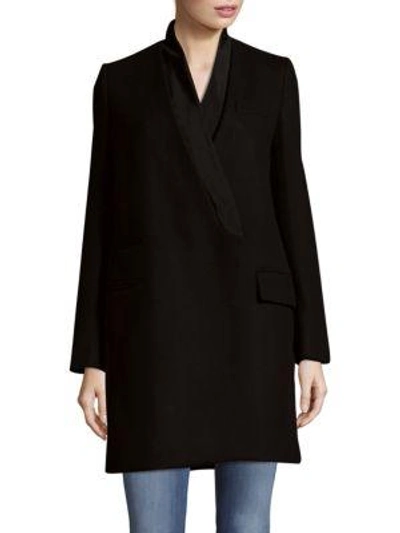 Stella Mccartney Grossgrain Lapel Tuxedo Coat In Black