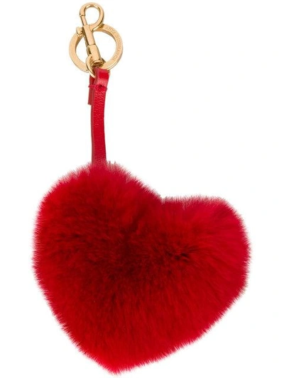 Shop Anya Hindmarch Heart Bag Key Ring - Red