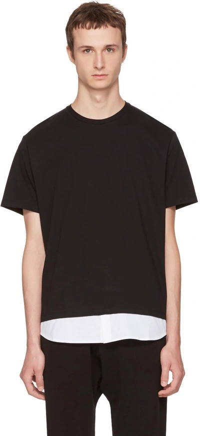 Shop Neil Barrett Black & White Combo T-shirt