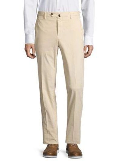 Shop Pt01 Men's Slim-fit Corduroy Trousers In Off White