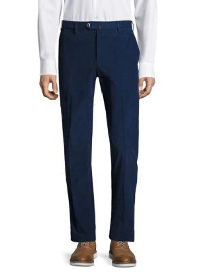 Shop Pt01 Men's Slim-fit Corduroy Trousers In Royal Blue
