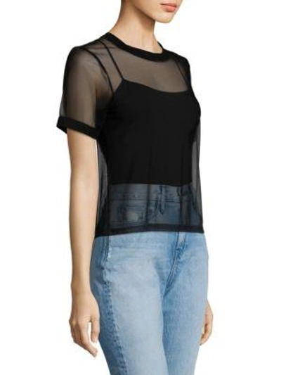 Shop 3x1 Mesh Sheer Tee In Black