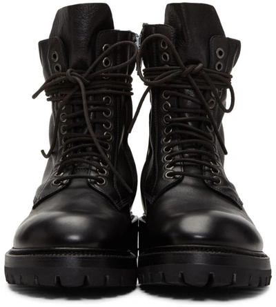 Shop Rick Owens Black Low Army Boots