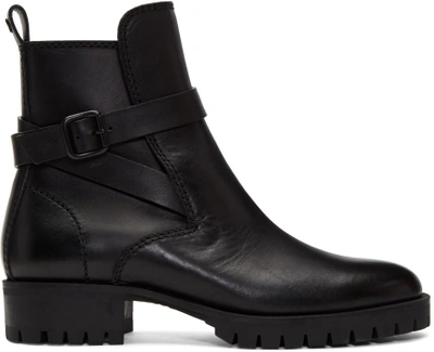 Shop Dsquared2 Black Buckle Boots