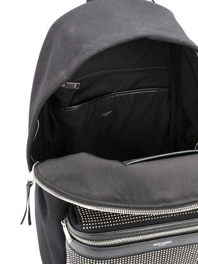Shop Saint Laurent Studded Backpack In Black