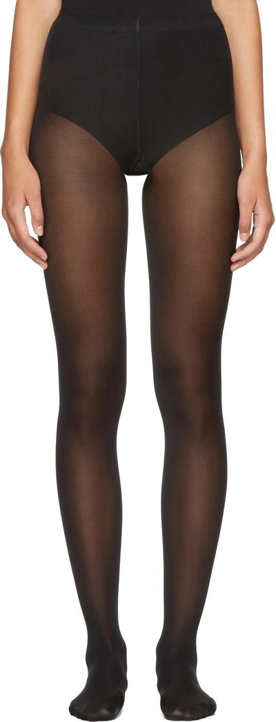 Shop Wolford Black Velvet De Luxe 50 Tights In 7005 Black