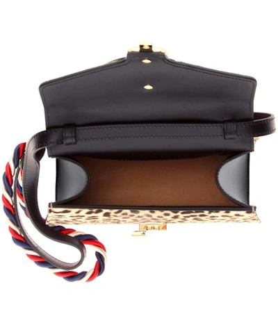 Shop Gucci Sylvie Mini Calf Hair Shoulder Bag In Multicoloured