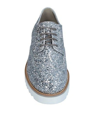 Hogan Lace-up Shoes In Silver