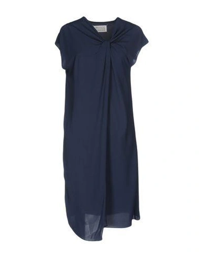 Shop Maison Margiela Short Dress In Slate Blue
