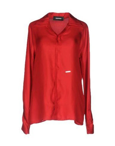 Shop Dsquared2 Shirts In Red