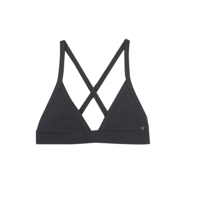Heidi Klein Binding Triangle Reversible Bikini Top In Black