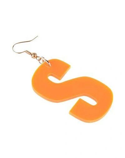 Shop Msgm Earring In Orange