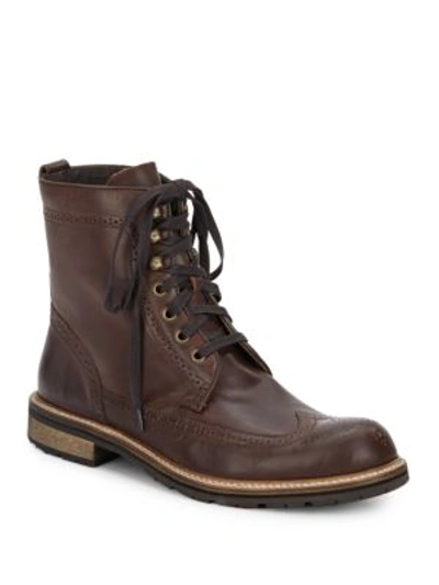 John Varvatos Star Leather Lace-up Boots In Antique